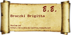 Broczki Brigitta névjegykártya