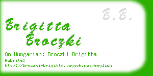 brigitta broczki business card